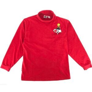 Looney Tunes Sylvester and Tweety Bird red turtleneck shirt 90s 1990s vintage